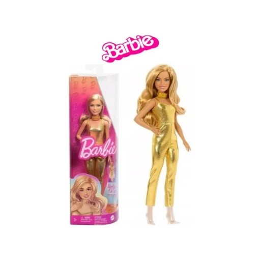 Barbie Fashionistas con Tuta Dorata 30 cm | Cloclorinda.it