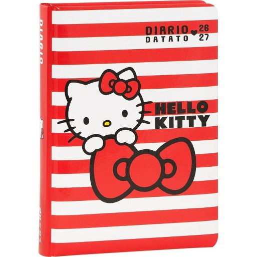 Diario 12 Mesi 2026/27 - Hello Kitty - Datato Bianco | Cloclorinda.it