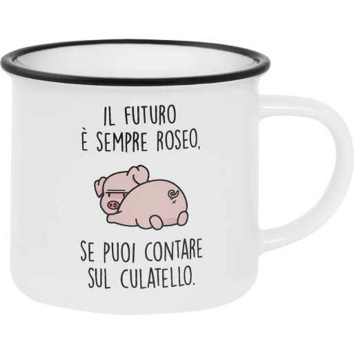Tazza O.P.S. Maialino Bianco | Cloclorinda.it
