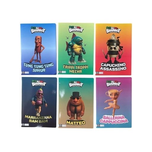 6 Quadernoni Skifidol Italian Brainrot  | Cloclorinda.it