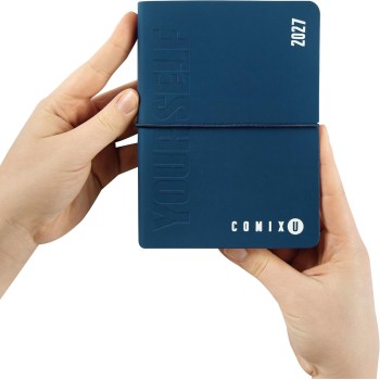 Agenda 16 Mesi 2026/27 - COMIX U Yourself - Giornaliera Blu | Cloclorinda.it