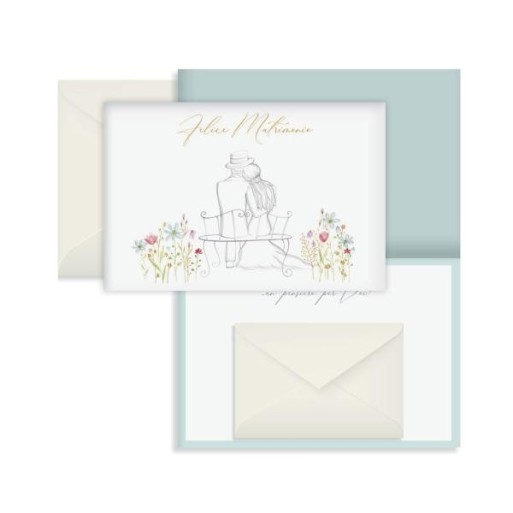 Biglietto Matrimonio Sposi panchina | Cloclorinda.it