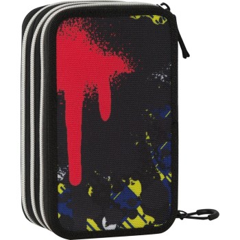 Astuccio 3 Zip COMIX WBS Nero/Rosso | Cloclorinda.it