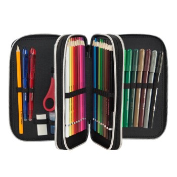 Astuccio 3 Zip COMIX WBS Nero/Rosso | Cloclorinda.it