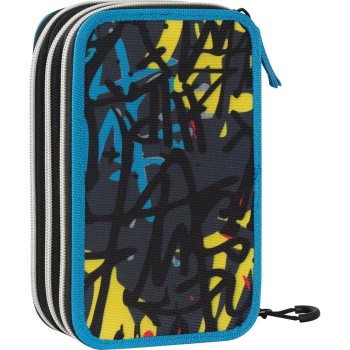 Astuccio 3 Zip COMIX WBS Nero/Blu | Cloclorinda.it