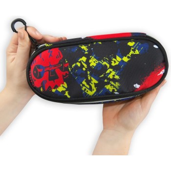 Astuccio Ovale COMIX Wbs Nero/Rosso | Cloclorinda.it