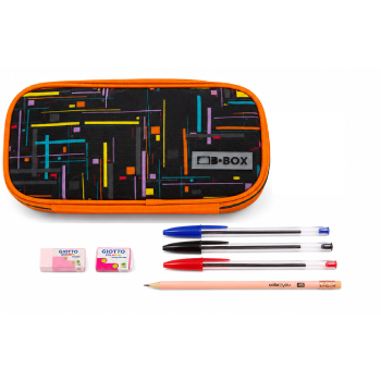 Astuccio 2 Zip Completo con Set Scrittura BIC + Accessori Scuola | Cloclorinda.it