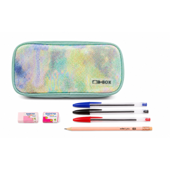Astuccio 2 Zip Completo con Set Scrittura BIC + Accessori Scuola | Cloclorinda.it
