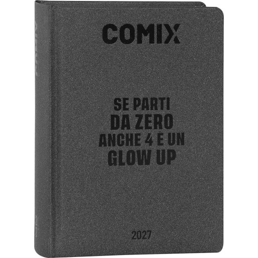 Diario 16 Mesi 2026/27 - COMIX - Giornaliero Mini Charcoal | Cloclorinda.it