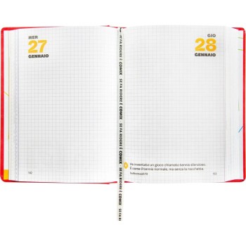 Diario 16 Mesi 2026/27 - COMIX - Giornaliero Standard red | Cloclorinda.it