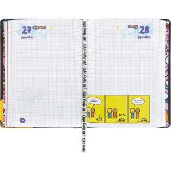 Diario 16 Mesi 2026/27 - COMIX Scottecs by Sio - Giornaliero Nero | Cloclorinda.it