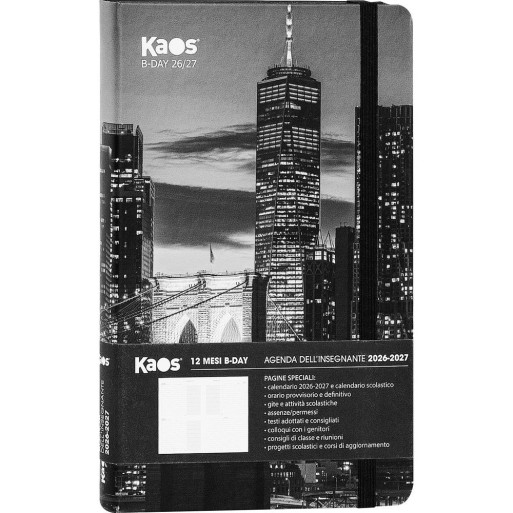 Agenda Insegnanti 12 Mesi 2026/27 - Kaos - Bigiornaliera New York | Cloclorinda.it