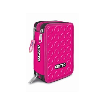 Astuccio 3 Zip Stilnovo Giotto Fuxia | Cloclorinda.it