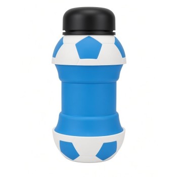 BORRACCIA FLEXY TOP ALLUNGABILE 550ML IN SILICONE PALLONE DA CALCIO BIANCO CELESTE | Cloclorinda