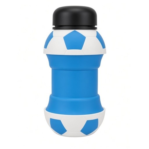BORRACCIA FLEXY TOP ALLUNGABILE 550ML IN SILICONE PALLONE DA CALCIO BIANCO CELESTE | Cloclorinda