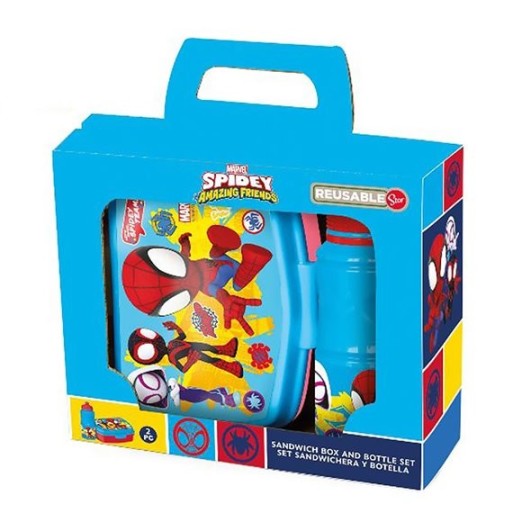 Set Porta Merenda e Borraccia Spidey | Cloclorinda