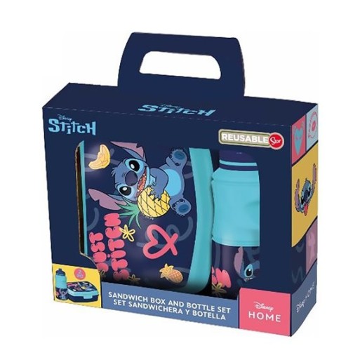 Set Porta Merenda e Borraccia Stitch | Cloclorinda