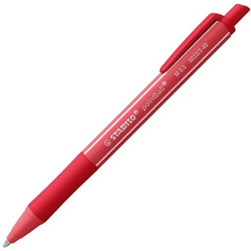 Penna sfera scatto Pointball Colorful - Stabilo Rosso | Cloclorinda.it