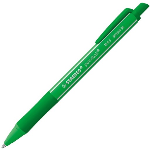Penna sfera scatto Pointball Colorful - Stabilo Verde | Cloclorinda.it