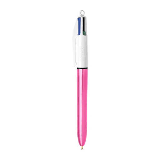 Penna Bic 4 Colori Shine Rosa | Cloclorinda.it