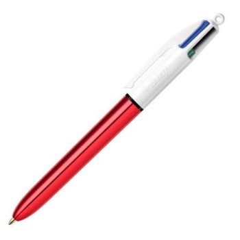 Penna Bic 4 Colori Shine Rosso | Cloclorinda.it