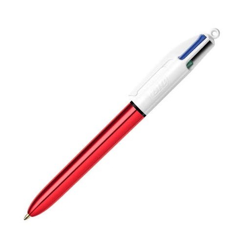 Penna Bic 4 Colori Shine Rosso | Cloclorinda.it