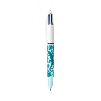 Penna a Sfera BIC 4 Colori Velours Celeste | Cloclorinda.it
