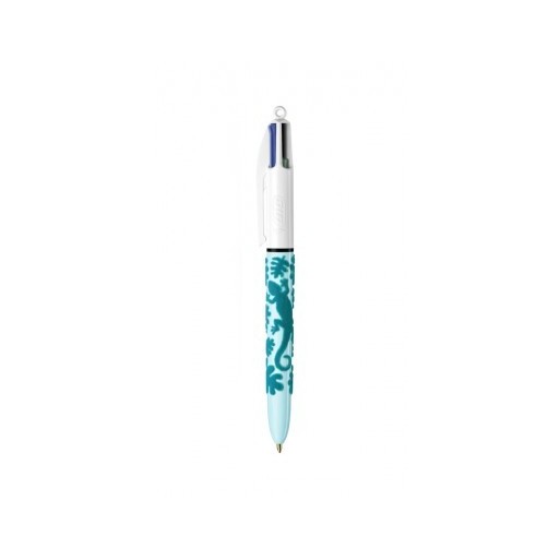 Penna a Sfera BIC 4 Colori Velours Celeste | Cloclorinda.it