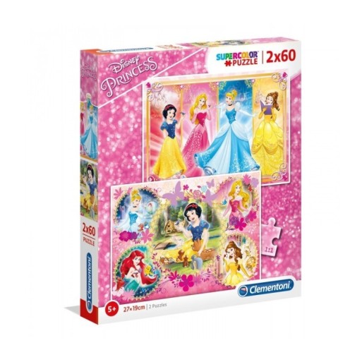 PUZZLE SUPERCOLOR 2X60 PZ PRINCIPESSE | Cloclorinda.it