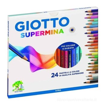 Confezione 24 pastelli Giotto Supermina 4 mm | Cloclorinda.it