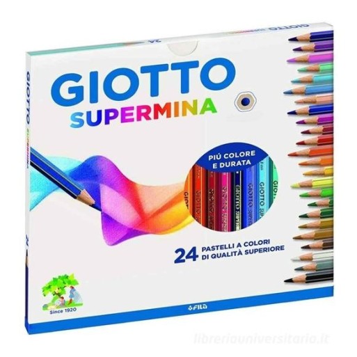 Confezione 24 pastelli Giotto Supermina 4 mm | Cloclorinda.it