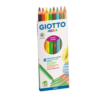 Pastelli Giotto Mega - assortiti - conf. 8 | Cloclorinda.it