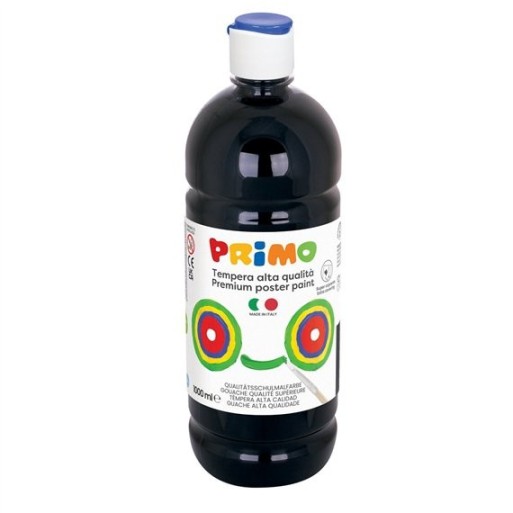 Colori a Tempera Primo 1000 ml. Nero | Cloclorinda.it