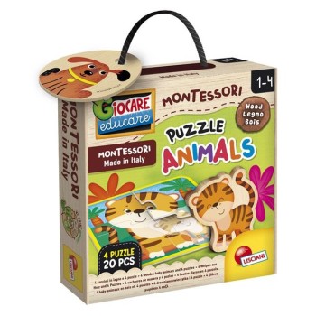Montessori Legno Puzzle Baby Animals | Cloclorinda.it