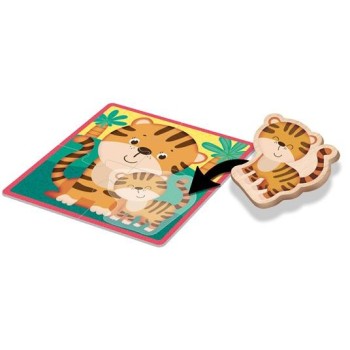 Montessori Legno Puzzle Baby Animals | Cloclorinda.it