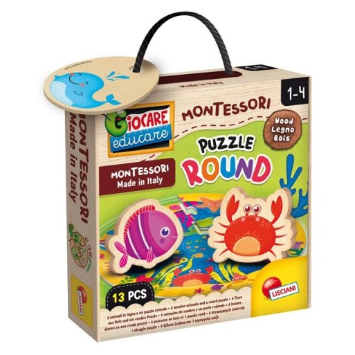 Montessori Legno Puzzle Round | Cloclorinda.it