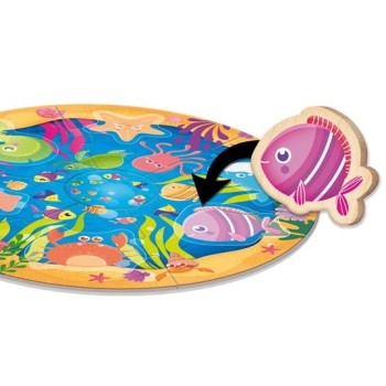 Montessori Legno Puzzle Round | Cloclorinda.it