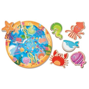 Montessori Legno Puzzle Round | Cloclorinda.it