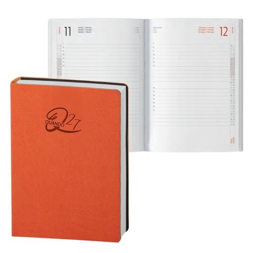 Agenda 2027 Femmena Giornaliera SDS 15x21 cm – Arancione, 416 Pagine | Cloclorinda.it